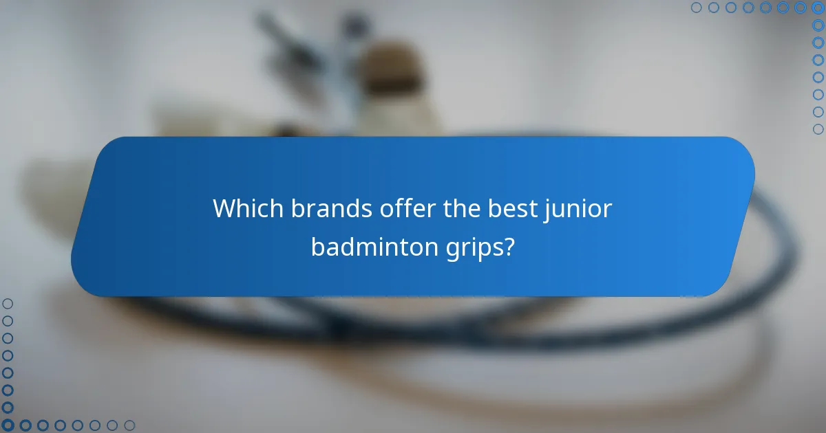 Which brands offer the best junior badminton grips?